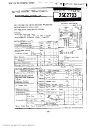 Datasheet 2SC2793 manufacturer Toshiba