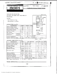 Datasheet 2SC3073 manufacturer Toshiba