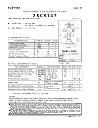 Datasheet 2SC3147 manufacturer Toshiba
