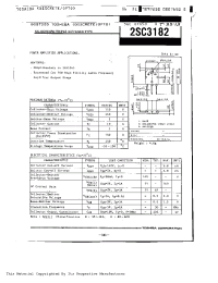 Datasheet 2SC3182 производства Toshiba