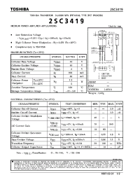 Datasheet 2SC3419 manufacturer Toshiba