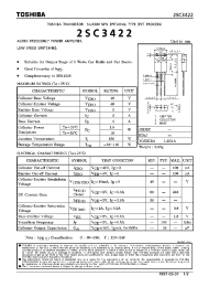 Datasheet 2SC3422 manufacturer Toshiba