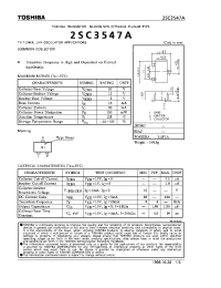 Datasheet 2SC3547A производства Toshiba