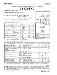 Datasheet 2SC3670 manufacturer Toshiba