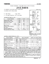 Datasheet 2SC3805 manufacturer Toshiba