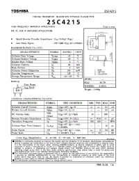 Datasheet 2SC4215 производства Toshiba