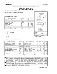 Datasheet 2SC4245 manufacturer Toshiba