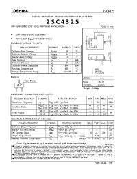 Datasheet 2SC4325 производства Toshiba