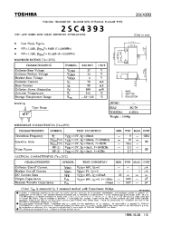 Datasheet 2SC4393 manufacturer Toshiba