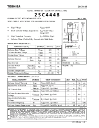 Datasheet 2SC4448 manufacturer Toshiba