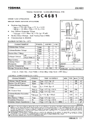 Datasheet 2SC4681 manufacturer Toshiba