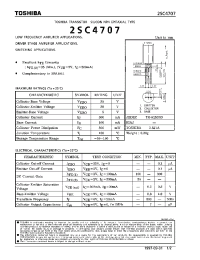 Datasheet 2SC4707 manufacturer Toshiba