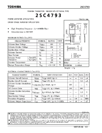 Datasheet 2SC4793 manufacturer Toshiba