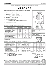 Datasheet 2SC4944 manufacturer Toshiba