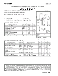 Datasheet 2SC5027 manufacturer Toshiba