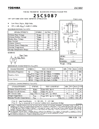Datasheet 2SC5087 manufacturer Toshiba