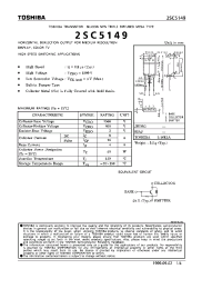 Datasheet 2SC5149 manufacturer Toshiba