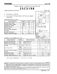 Datasheet 2SC5198 manufacturer Toshiba