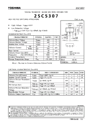 Datasheet 2SC5307 manufacturer Toshiba