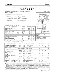 Datasheet 2SC5332 manufacturer Toshiba