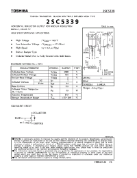 Datasheet 2SC5339 manufacturer Toshiba