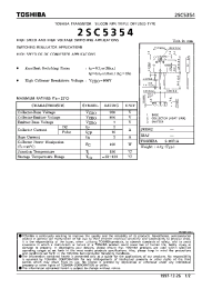 Datasheet 2SC5354 manufacturer Toshiba