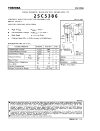 Datasheet 2SC5386 manufacturer Toshiba