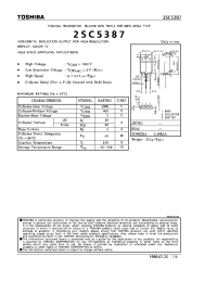 Datasheet 2SC5387 manufacturer Toshiba
