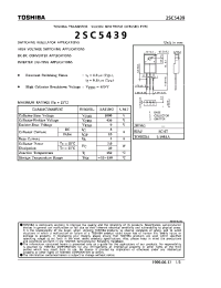 Datasheet 2SC5439 manufacturer Toshiba