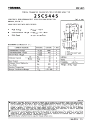 Datasheet 2SC5445 производства Toshiba