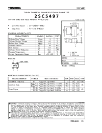 Datasheet 2SC5497 производства Toshiba