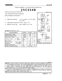 Datasheet 2SC5548 manufacturer Toshiba