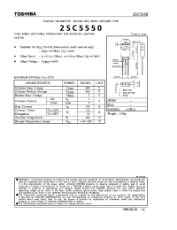 Datasheet 2SC5550 производства Toshiba