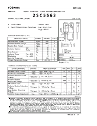 Datasheet 2SC5563 manufacturer Toshiba