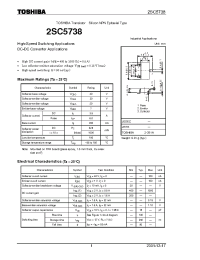 Datasheet 2SC5738 manufacturer Toshiba