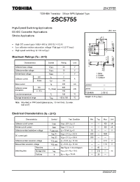 Datasheet 2SC5755 производства Toshiba