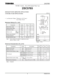 Datasheet 2SC5765 manufacturer Toshiba