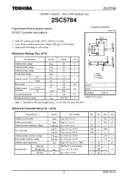 Datasheet 2SC5784 производства Toshiba