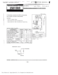 Datasheet 2SD1069 manufacturer Toshiba