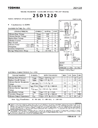 Datasheet 2SD1220 manufacturer Toshiba