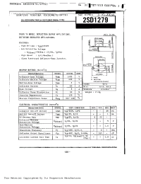 Datasheet 2SD1279 manufacturer Toshiba