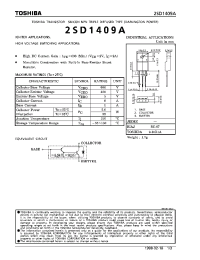 Datasheet 2SD1409A manufacturer Toshiba