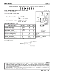 Datasheet 2SD1631 производства Toshiba