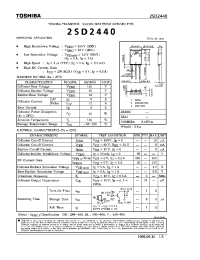 Datasheet 2SD2440 manufacturer Toshiba