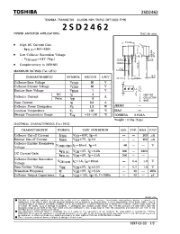 Datasheet 2SD2462 manufacturer Toshiba