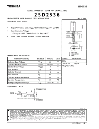 Datasheet 2SD2536 manufacturer Toshiba
