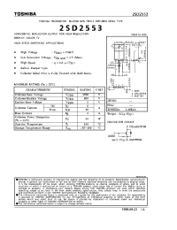 Datasheet 2SD2553 производства Toshiba