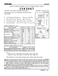 Datasheet 2SD3067 manufacturer Toshiba