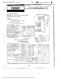 Datasheet 2SD687 производства Toshiba