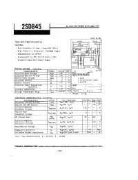 Datasheet 2SD845 manufacturer Toshiba